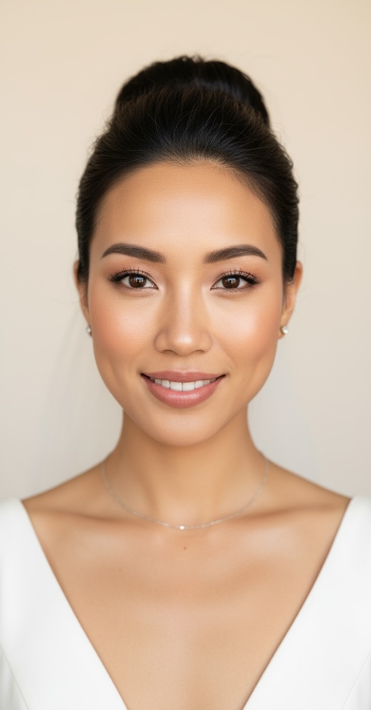 After High Bun Wedding Hair